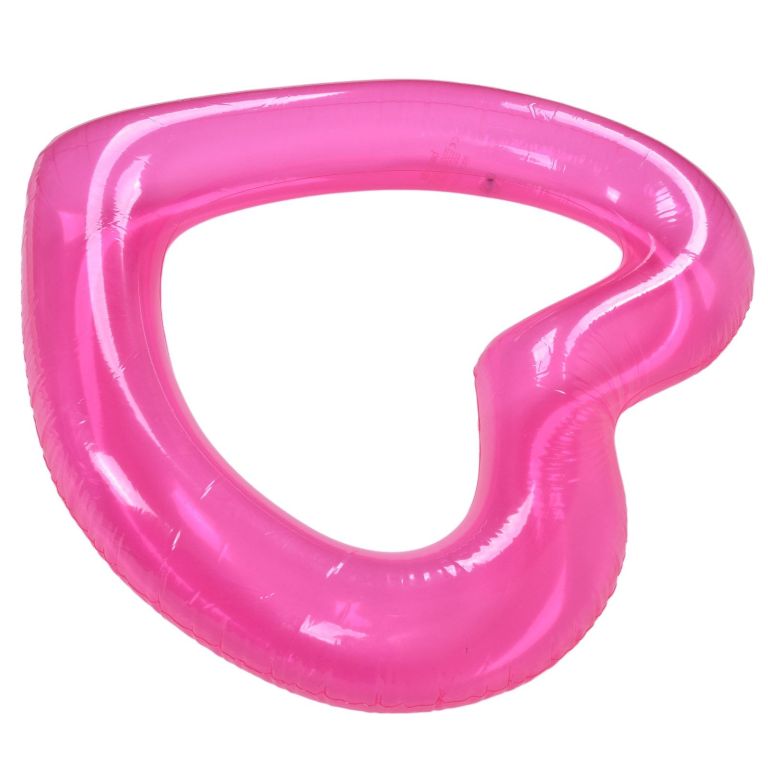 heart pool float pvc material skin friendly lightweight pink romantic style floating tubes for summer Bright pink heart-shaped inflatable pool float