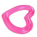 heart pool float pvc material skin friendly lightweight pink romantic style floating tubes for summer Pink heart-shaped inflatable pool float