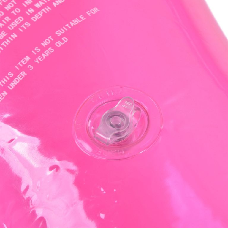 heart pool float pvc material skin friendly lightweight pink romantic style floating tubes for summer Close-up of pink inflatable float valve
