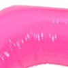 Glossy bright pink slime on white background