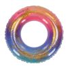 colored swimming rings bright colors sequin thickened inflatable glitter swim rings for swimming pool Pink and blue glitter inflatable swim ring