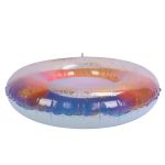 colored swimming rings bright colors sequin thickened inflatable glitter swim rings for swimming pool Glittery pink and blue inflatable swim ring