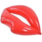Red inflatable lips pool float