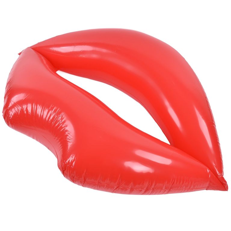 Red inflatable lips pool float