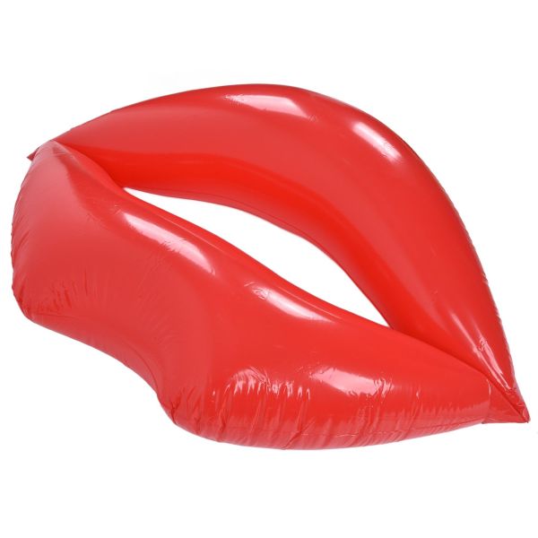 red lips float bed thickened increase pvc inflatable red lips swimming pool for adult beaches parties Red inflatable lips pool float on white background