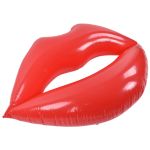 Red inflatable lips pool float