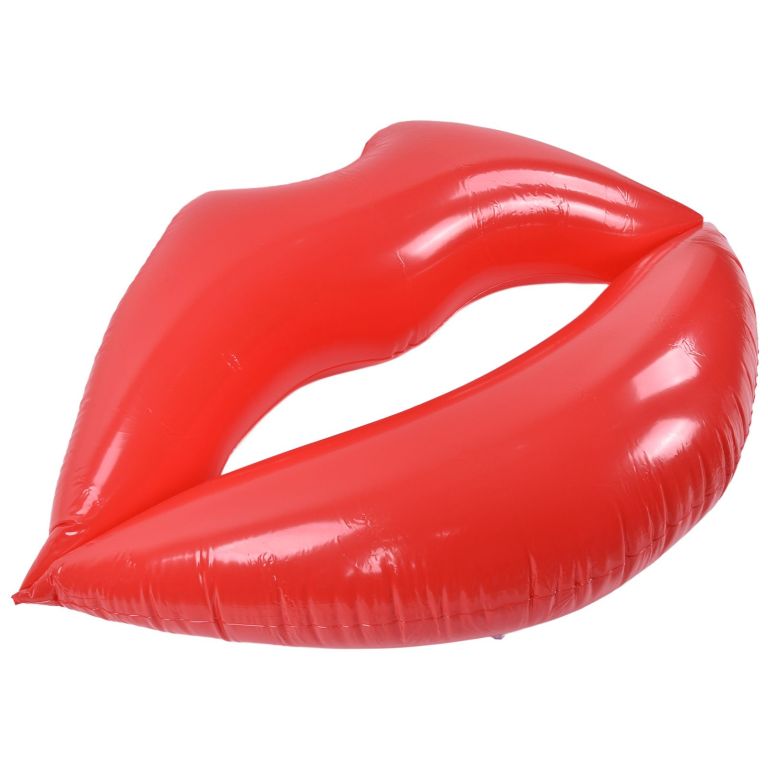 Red inflatable lips pool float