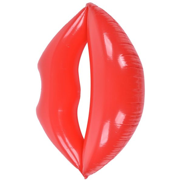 red lips float bed thickened increase pvc inflatable red lips swimming pool for adult beaches parties Red inflatable lips balloon on white background