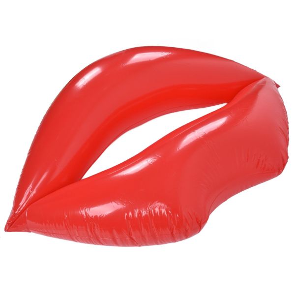 red lips float bed thickened increase pvc inflatable red lips swimming pool for adult beaches parties Red inflatable lips on white background