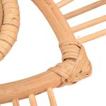 Close-up of woven rattan furniture joint