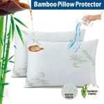 Waterproof bamboo pillow protectors repelling liquid spills