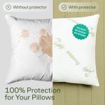 Stained pillow versus clean pillow with protector