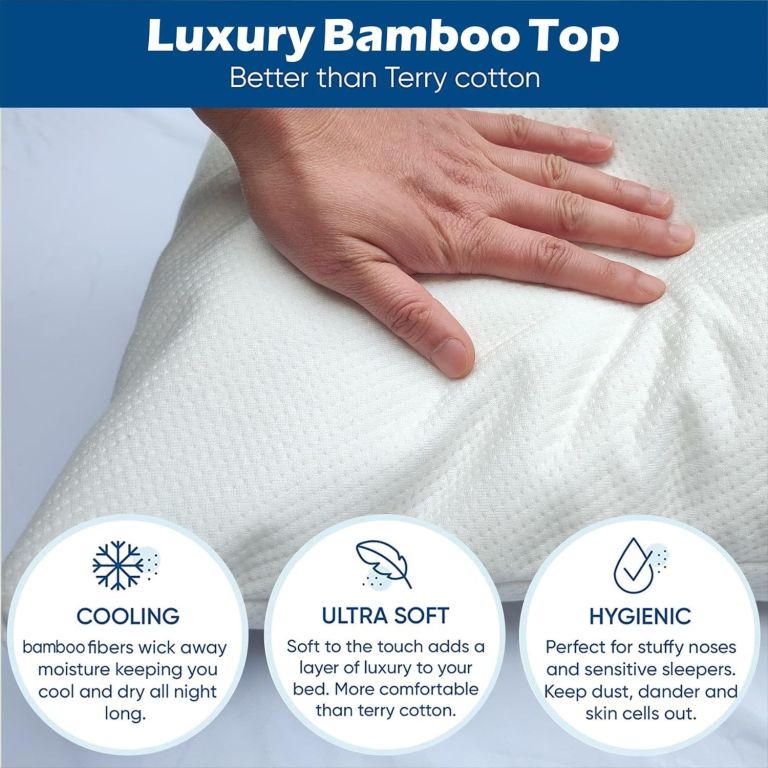 Hand pressing luxury bamboo pillow top surface