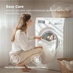 silk pillowcase for hair and skin mulberry silk pillowcase soft breathable smooth both sided natural silk pillowcase with envelope pocket beauty sleep silk pillow case for gift (2 pack, standard, white) Woman loading satin sheets into washing machine