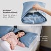 Blue satin pillowcase with envelope closure design