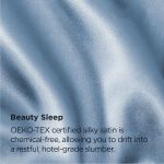 silk pillowcase for hair and skin mulberry silk pillowcase soft breathable smooth both sided natural silk pillowcase with envelope pocket beauty sleep silk pillow case for gift (2 pack, standard, sea blue) Close-up of silky blue satin fabric texture