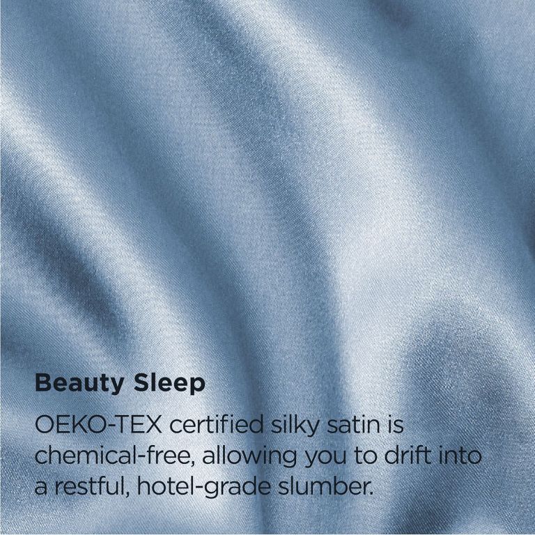 silk pillowcase for hair and skin mulberry silk pillowcase soft breathable smooth both sided natural silk pillowcase with envelope pocket beauty sleep silk pillow case for gift (2 pack, standard, sea blue) Close-up of silky blue satin fabric texture