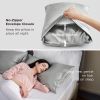 Silk pillowcase with envelope closure and sleeping woman
