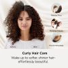Before and after curly hair care results