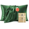 v1317 sd90 aust lv 00.jpg Green satin pillowcases two-pack with gift packaging