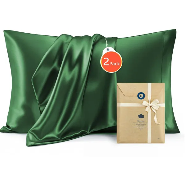 v1317 sd90 aust lv 00.jpg Green satin pillowcases two-pack with gift packaging