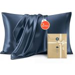 v1317 sd90 aust nv 00.jpg Navy satin pillowcases two pack with gift packaging