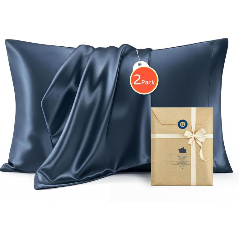 v1317 sd90 aust nv 00.jpg Navy satin pillowcases two pack with gift packaging
