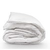 royal comfort bamboo blend quilt 250gsm luxury duvet 100% cotton cover double white Folded white quilt with black trim edging