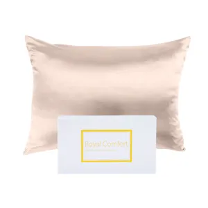 Champagne mulberry silk pillowcase with gift box