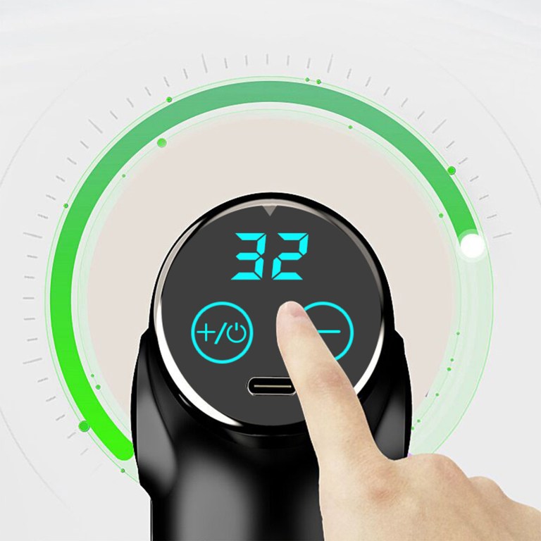 Finger adjusting digital temperature control display