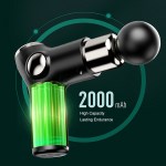 Handheld massage gun with 2000mAh battery display
