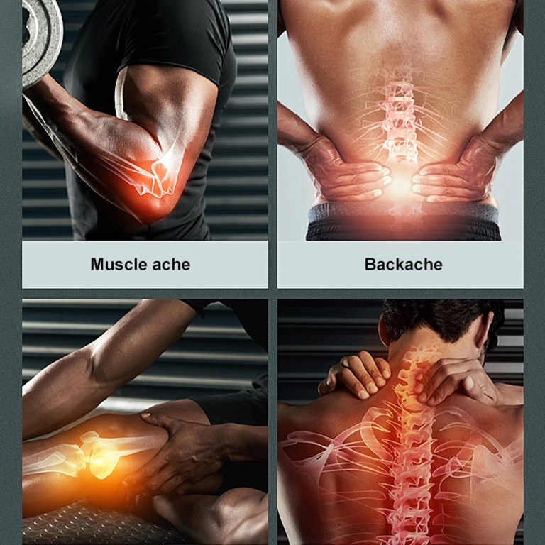 Illustrations of muscle, back, knee and neck pain
