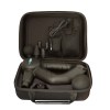 fitsmart pro vibration therapy massage device black and white Massage gun kit in open carry case