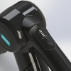 fitsmart pro vibration therapy massage device black and white Close-up of black smart vacuum handle controls