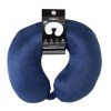 Blue memory foam travel neck pillow