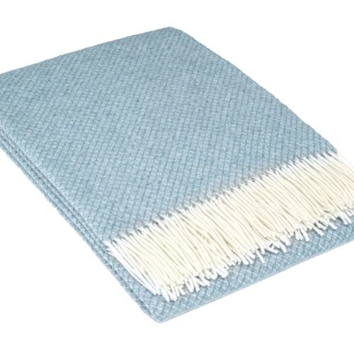 v164 ch17 89406 00.jpg Folded light blue throw with white fringe