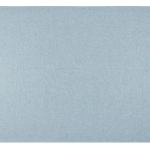 Light blue woven rug with fringe edges
