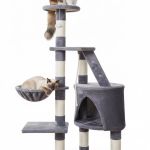 v178 36377 202602251115 00.jpg Two cats on grey multi-level cat tree