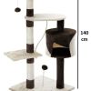 Multi-level cat tree with scratching posts and condo