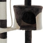 Plush cat tree with cubby and scratching posts