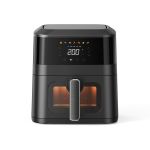 v196 afd450 00.jpg Black digital air fryer with viewing window