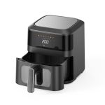 1400w 5l non stick digital air fryer with clear viewing window Modern black digital air fryer with open basket