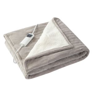 Folded electric heated blanket with remote control