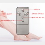 electromagnetic foot massager wave pulse massage machine Remote control with labelled function buttons