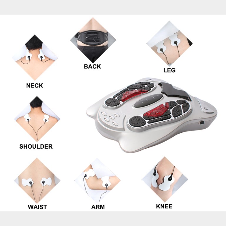 electromagnetic foot massager wave pulse massage machine Electronic foot massager with body electrode pads