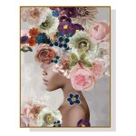 v207 1097 foolish in love ii gold 1.jpg Artistic portrait of woman with vibrant floral headdress