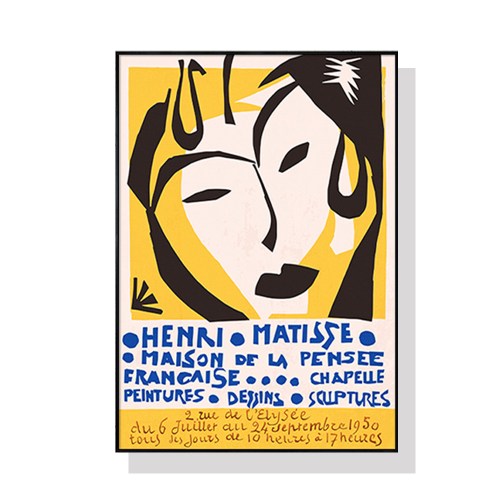 Henri Matisse exhibition poster with stylised face