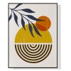 Abstract sun and leaf geometric art print