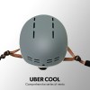 Grey helmet with multiple cooling vents