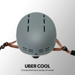 Grey helmet with multiple cooling vents